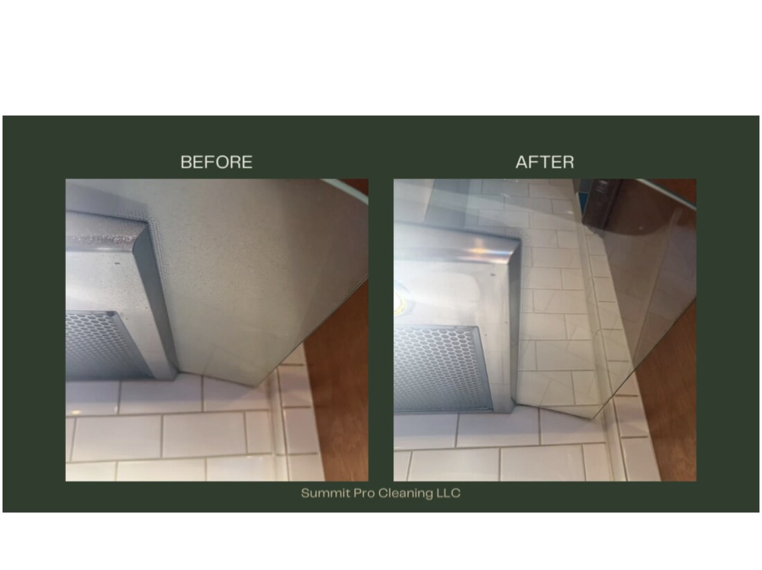 Stove hood and vent — before and after deep cleaning
